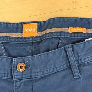 Hugo Boss Orange Men's Chino Pants – Navy Blue – Size 38x32 – Regular Fit
